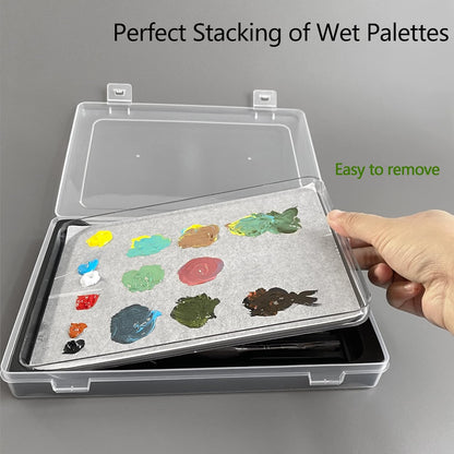 Wet Palette Wet Pallet for Miniatures- Stay Wet Palette for Acrylic Painting, Paint Brush Holder Organizer Wet Pallete Storage Containers