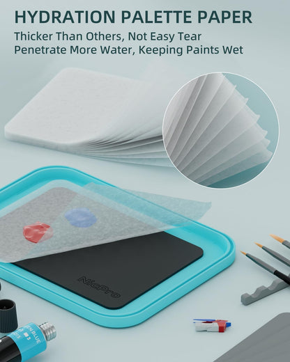 4 Pack Wet Palette Sponges & 100 Sheets Pallet Paper Refillment