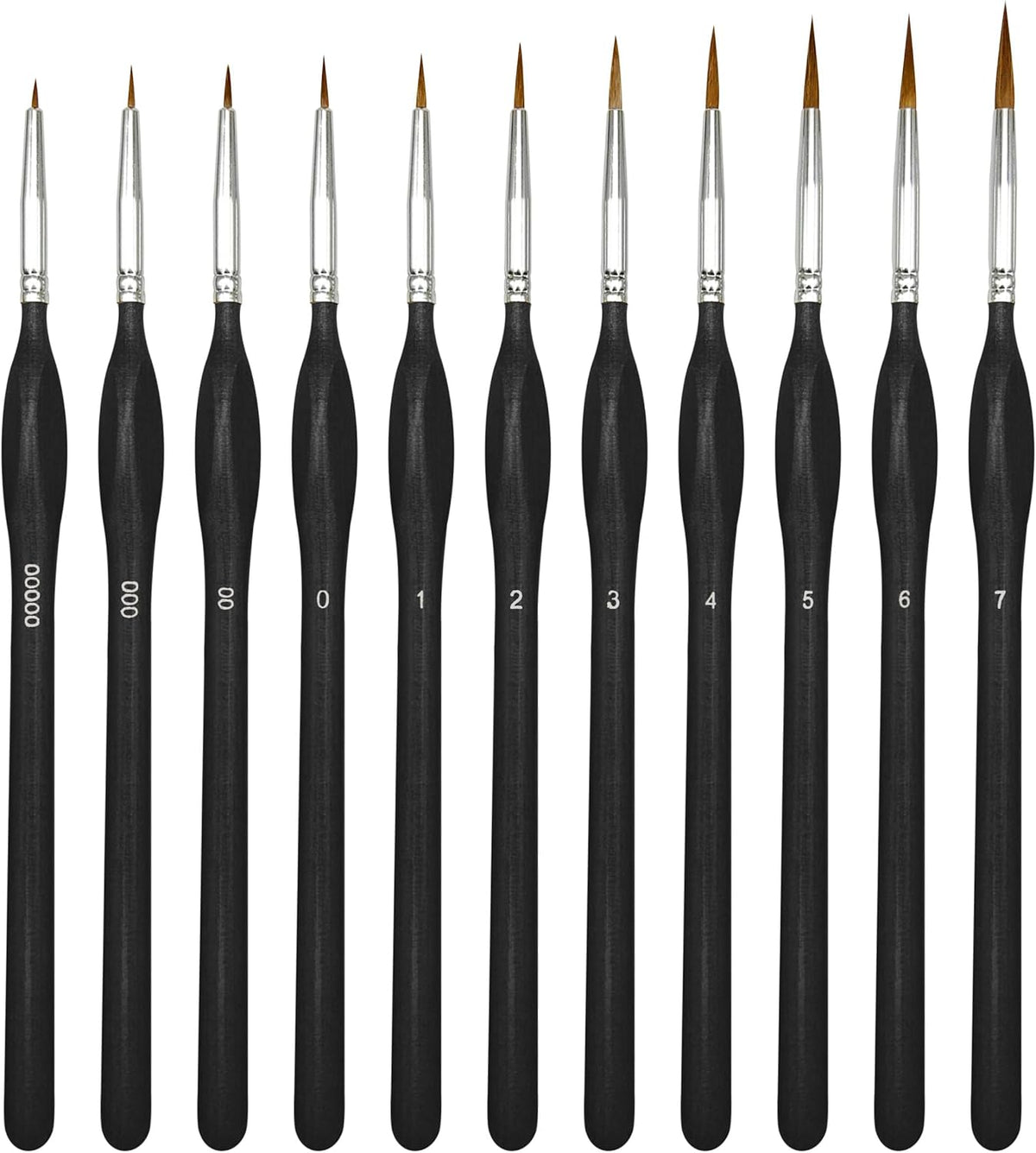 11PCS Fine Detail Paint Brushes Set, Miniature Painting Brushes Kit for Oil, Acrylic, Models,Watercolor and Gouache, Nylon Hair Paint Brush, Professional Artist Supplies with Ergonomic Handle