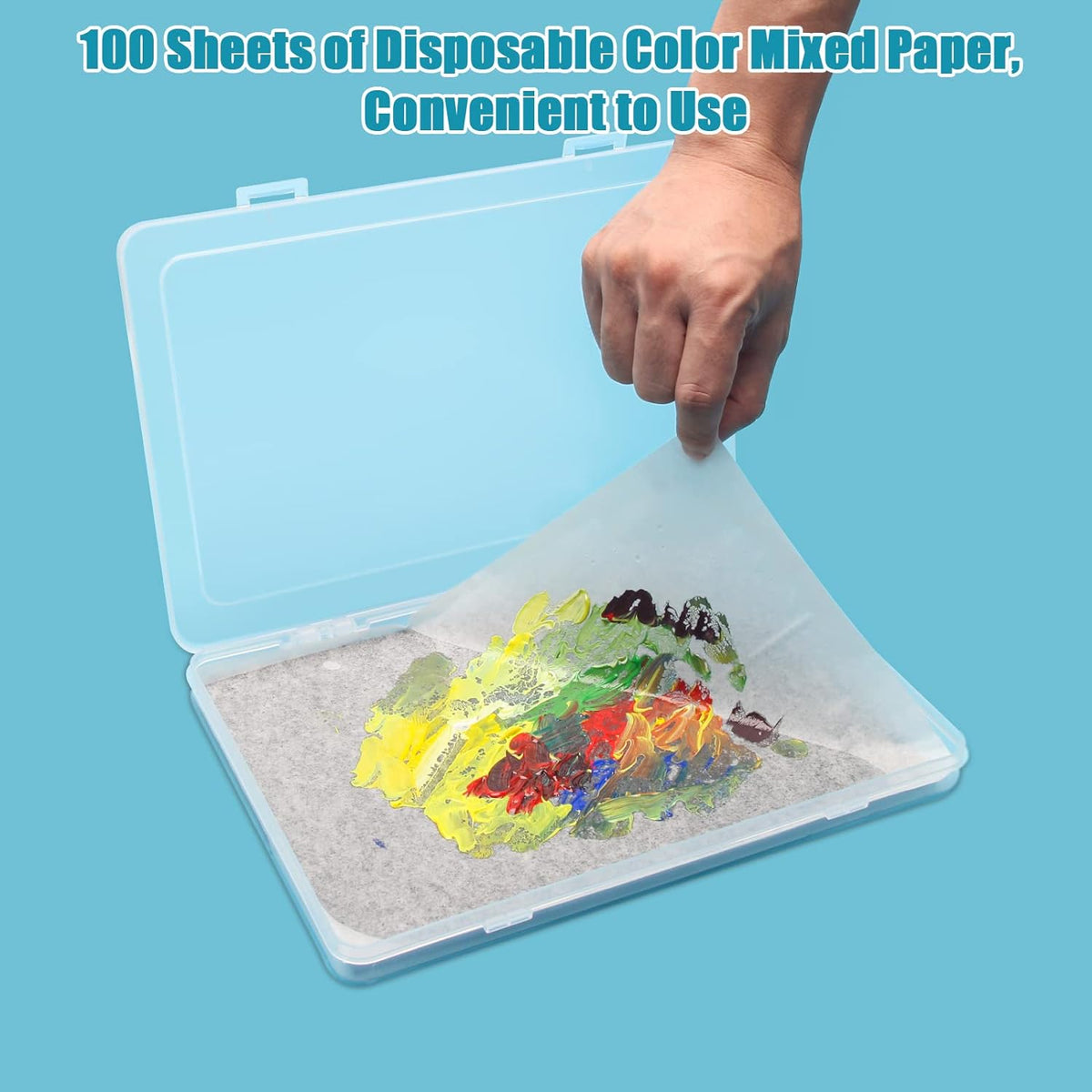 Stay Wet Palette for Acrylic Painting Miniatures Starter Kit, Wet Pallets Acrylic Paint Tray with 100 Hydro Paper & Sponge