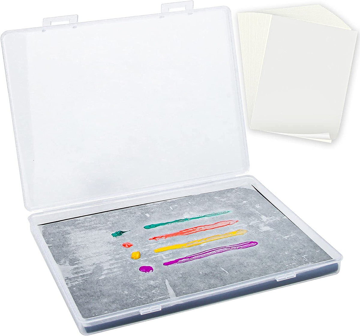 Stay Wet Palette for Acrylic Painting Miniatures Starter Kit, Wet Pallets Acrylic Paint Tray with 100 Hydro Paper & Sponge