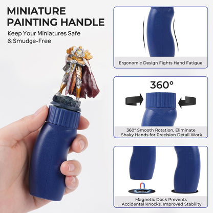 Miniature Painting Kit with Wet Palette & Painting Handle
