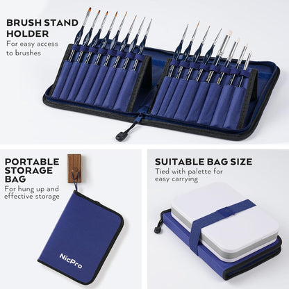 Miniature Painting Kit with Wet Palette & Painting Handle