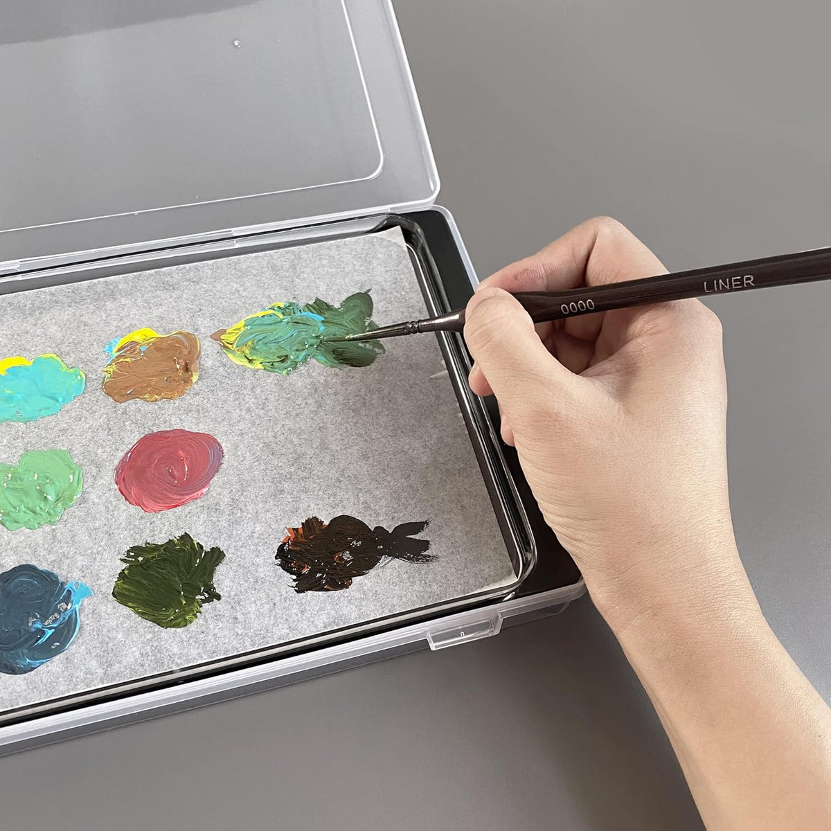Wet Palette Wet Pallet for Miniatures- Stay Wet Palette for Acrylic Painting, Paint Brush Holder Organizer Wet Pallete Storage Containers